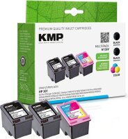 KMP H136V schwarz, color Druckerpatronen kompatibel zu HP...