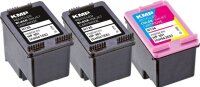 KMP H136V schwarz, color Druckerpatronen kompatibel zu HP 301 (E5Y87EE), 3er-Set