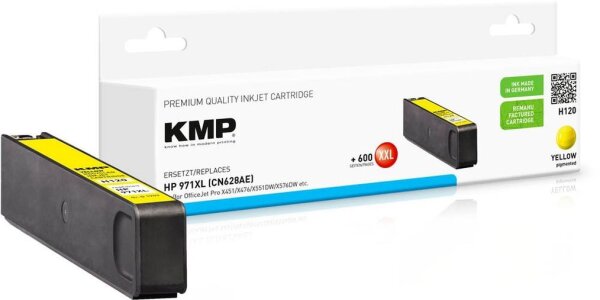KMP H120 gelb Druckerpatrone kompatibel zu HP 971XL (CN628AE)