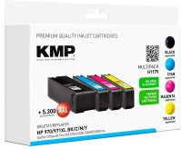 KMP H117V schwarz, cyan, magenta, gelb Druckerpatronen...