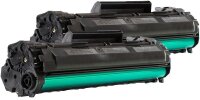 KMP H-T152D  schwarz Toner kompatibel zu HP 78A (CE278AD), 2er-Set