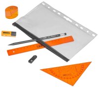 M + R Schreibset Schule neonorange orange
