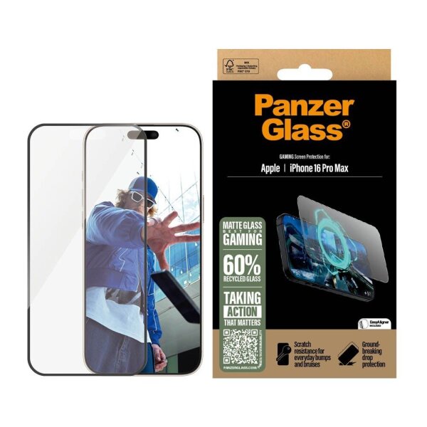 PanzerGlass™ GAMING Display-Schutzglas für Apple iPhone 16 Pro Max