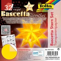 folia Faltblätter Bascetta-Stern midi gelb 32 Blatt