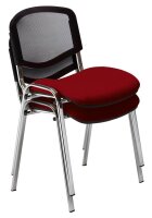Nowy Styl Besucherstühle Iso Ergo Mesh bordeaux Stoff, 4 St.