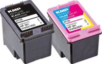 KMP H135V schwarz, color Druckerpatronen kompatibel zu HP 301 (N9J72AE), 2er-Set