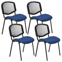 Nowy Styl Besucherstühle Iso Ergo Mesh blau Stoff, 4...