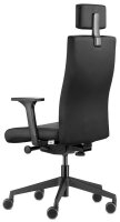 Trendoffice by Dauphin Bürostuhl to-strike comfort mit Nackenstütze, 9246 Stoff schwarz, Gestell schwarz