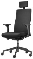 Trendoffice by Dauphin Bürostuhl to-strike comfort mit Nackenstütze, 9246 Stoff schwarz, Gestell schwarz