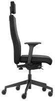 Trendoffice by Dauphin Bürostuhl to-strike comfort mit Nackenstütze, 9246 Stoff schwarz, Gestell schwarz