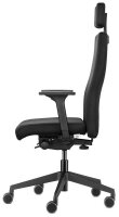 Trendoffice by Dauphin Bürostuhl to-strike comfort mit Nackenstütze, 9246 Stoff schwarz, Gestell schwarz