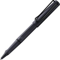 LAMY safari Tintenroller steel black, Schreibfarbe: blau,...
