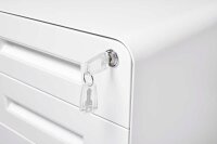 BISLEY EasyRoll Rollcontainer verkehrsweiß 2 Auszüge 40,0 x 50,0 x 50,0 cm