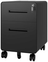 BISLEY EasyRoll Rollcontainer schwarz 2 Auszüge 40,0 x 50,0 x 50,0 cm