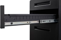BISLEY EasyRoll Rollcontainer schwarz 2 Auszüge 40,0 x 50,0 x 50,0 cm