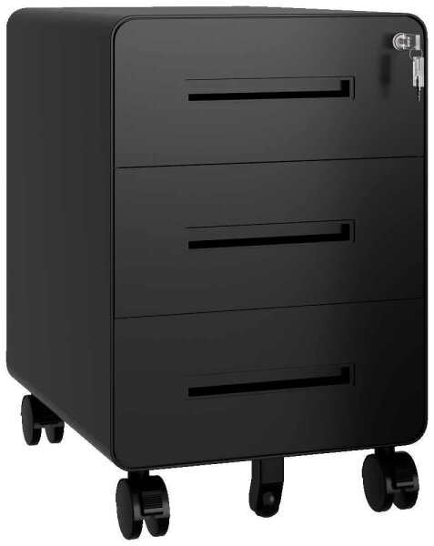 BISLEY EasyRoll Rollcontainer schwarz 3 Auszüge 40,0 x 50,0 x 50,0 cm