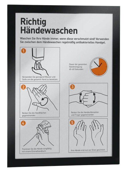 DURABLE Magnetrahmen selbstklebend DURAFRAME® schwarz A4, 2 St.