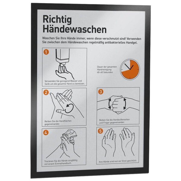 DURABLE Magnetrahmen selbstklebend DURAFRAME® schwarz A3, 2 St.