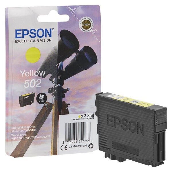 EPSON 502/T02V44 (Fernglas) gelb Druckerpatrone