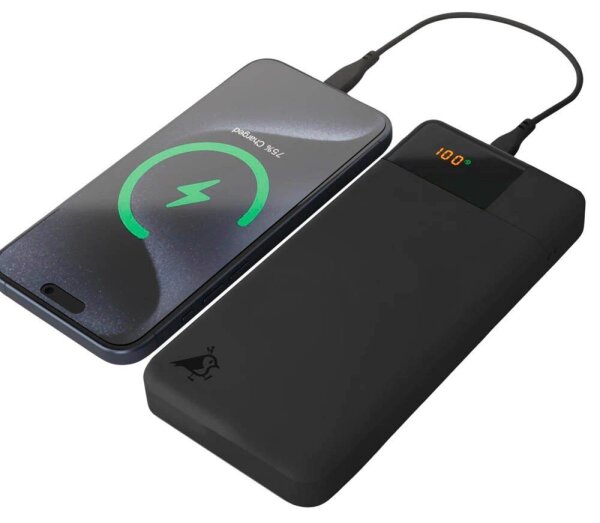 Aqiila® POWERBIRD B20+ Powerbank 20.000 mAh schwarz