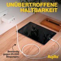 Aqiila® CS21 Ladekabel weiß, Kabellänge: 1,0 m, 30 Watt