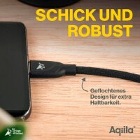 Aqiila® CB13 Ladekabel schwarz, Kabellänge: 3,0 m, 240 Watt