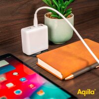 Aqiila® Chargebird W4 GaN-Ladeadapter weiß, 120 Watt