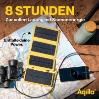 Aqiila® POWERBIRD BS10 Solar-Powerbank 10.000 mAh gelb