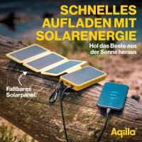 Aqiila® POWERBIRD BS10 Solar-Powerbank 10.000 mAh gelb