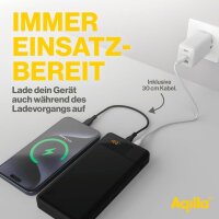 Aqiila® POWERBIRD B20 Powerbank 20.000 mAh schwarz