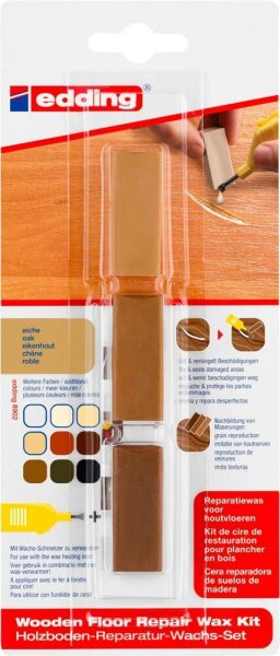 edding 8902 Wachs 4-8902-1-4603 Parkett- & Laminat-Reparaturset 3 mischbare Farbtöne