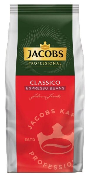 JACOBS Classico Espresso Kaffeebohnen, Arabica- und Robustabohnen kräftig, 1,0 k