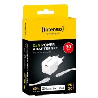 Intenso W30C + C315L Lightning-Kabel GaN-Ladeadapter weiß, 30 Watt