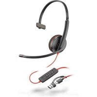poly Blackwire 3210 USB-Headset schwarz