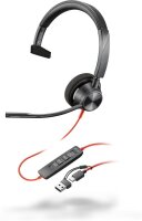 poly Blackwire 3310 Teams USB-Headset schwarz