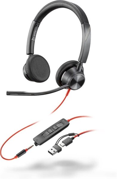 poly Blackwire 3325 Headset schwarz