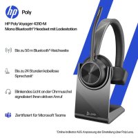 poly Voyager 4320 Bluetooth-Headset schwarz