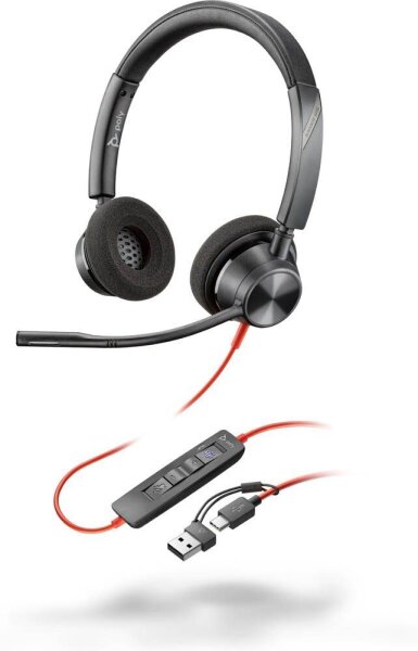 poly Blackwire 3320 Teams USB-Headset schwarz