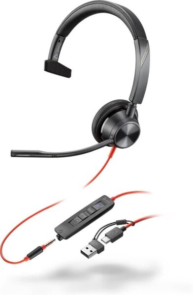 poly Blackwire 3315 Teams Headset schwarz