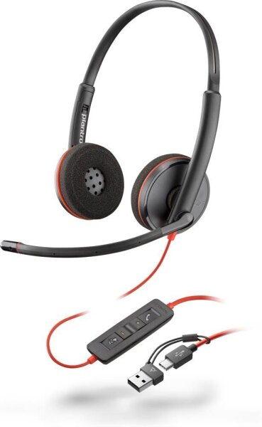 poly Blackwire 3220 USB-Headset schwarz