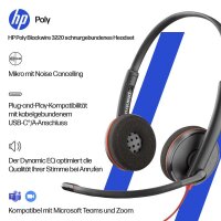 poly Blackwire 3220 USB-Headset schwarz