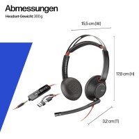 poly Blackwire 5220 Headset schwarz
