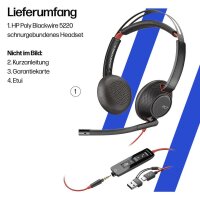 poly Blackwire 5220 Headset schwarz