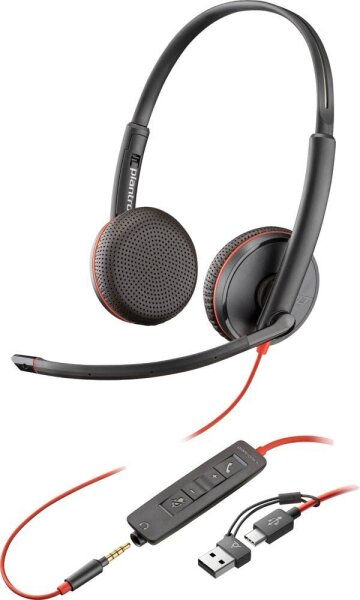 poly Blackwire 3225 Headset schwarz