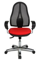 Topstar Bürostuhl Open Point SY Deluxe, OP290U G21 Stoff rot, Gestell chrom