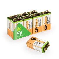 GP Batterie SUPER Alkali-Mangan E-Block 9,0 V, 8 St.