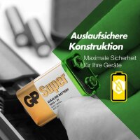 GP Batterie SUPER Alkali-Mangan E-Block 9,0 V, 8 St.