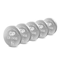 GP Knopfzelle CR2450 Lithium 3,0 V, 5 St.