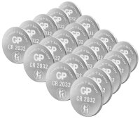 GP Knopfzellen CR2032 Lithium 3,0 V, 20 St.