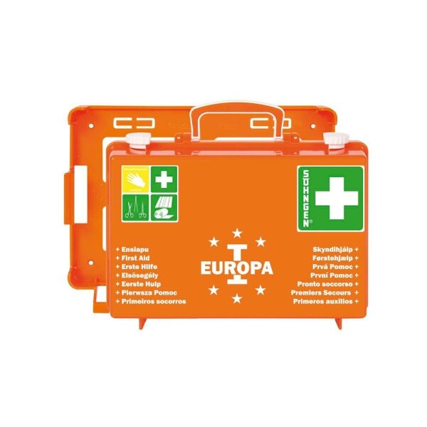 SÖHNGEN Erste-Hilfe-Koffer EUROPA I DIN 13157 + Erweiterung orange